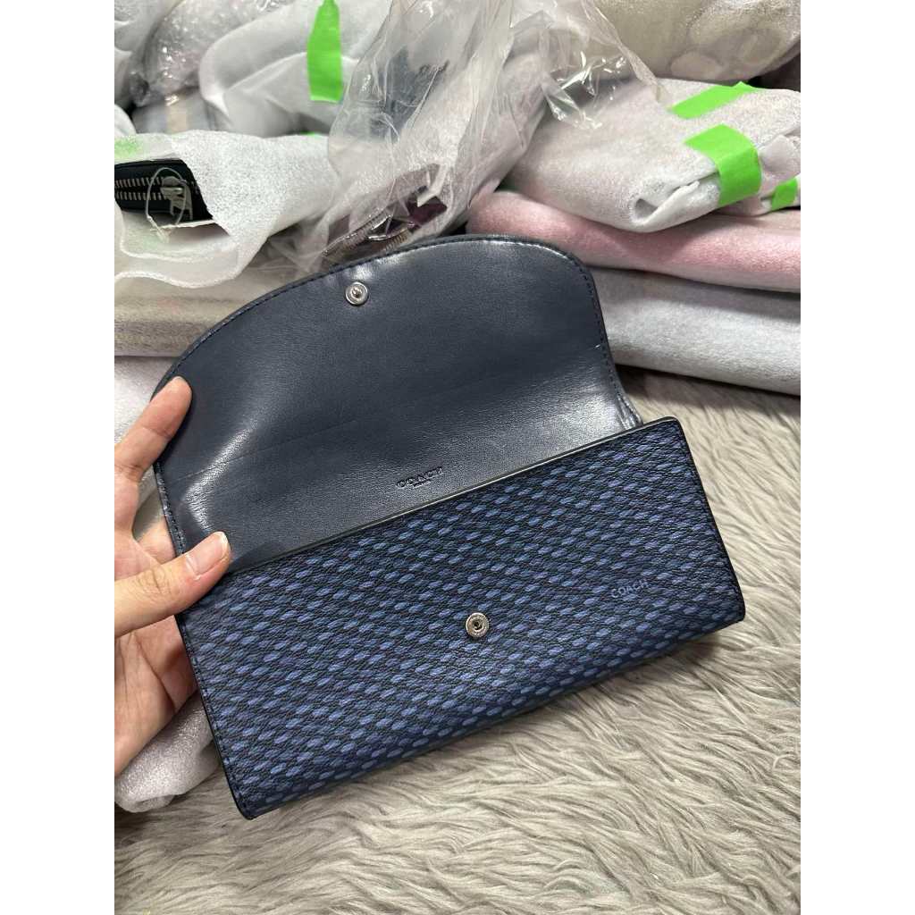 ORIG & IMPORTED CCH Slim Envelope Long Wallet Navy Blue