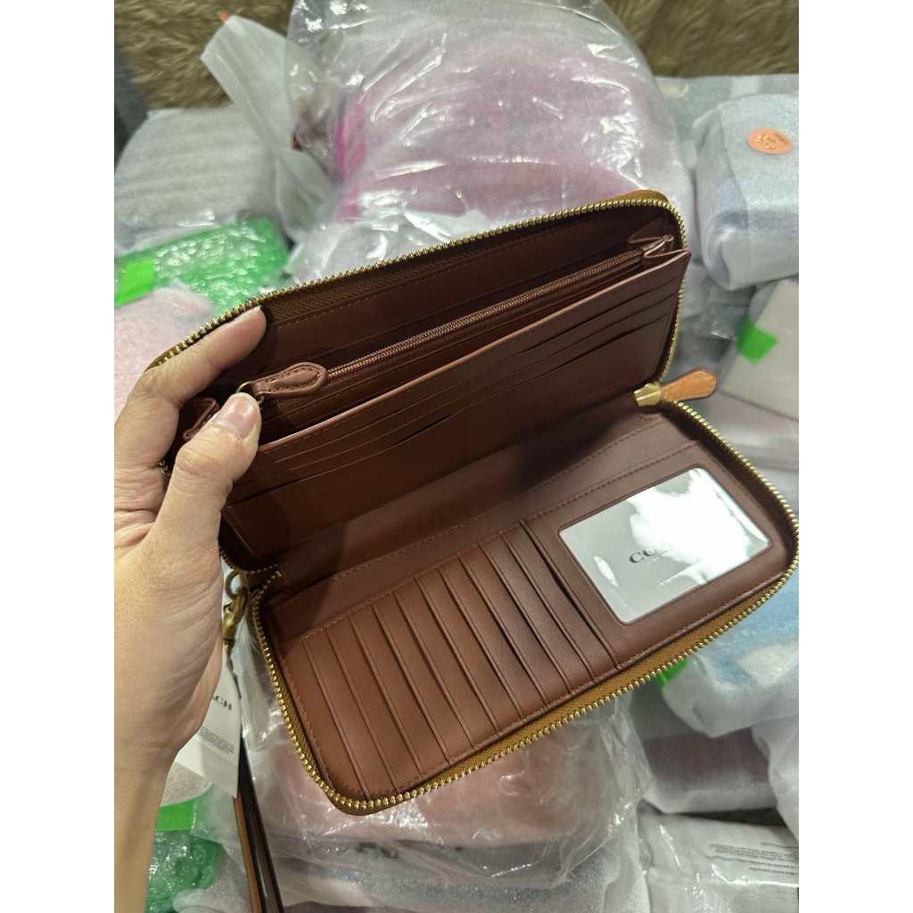 ORIG & IMPORTED CCH Continental Long Phone Wallet In Rainbow Signature Canvas Brown