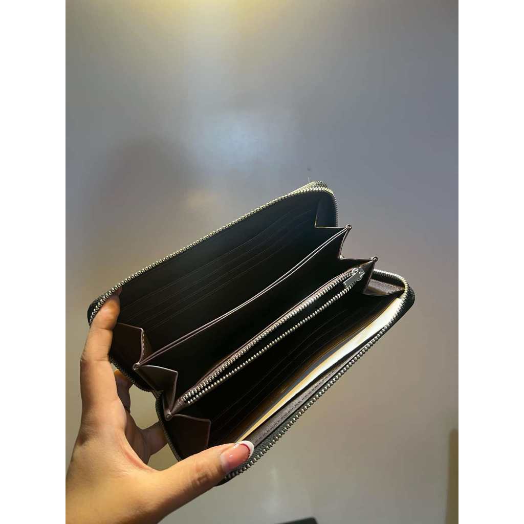 ORIG Preloved CCH Accordion Zip Long Wallet With Zebra Print
