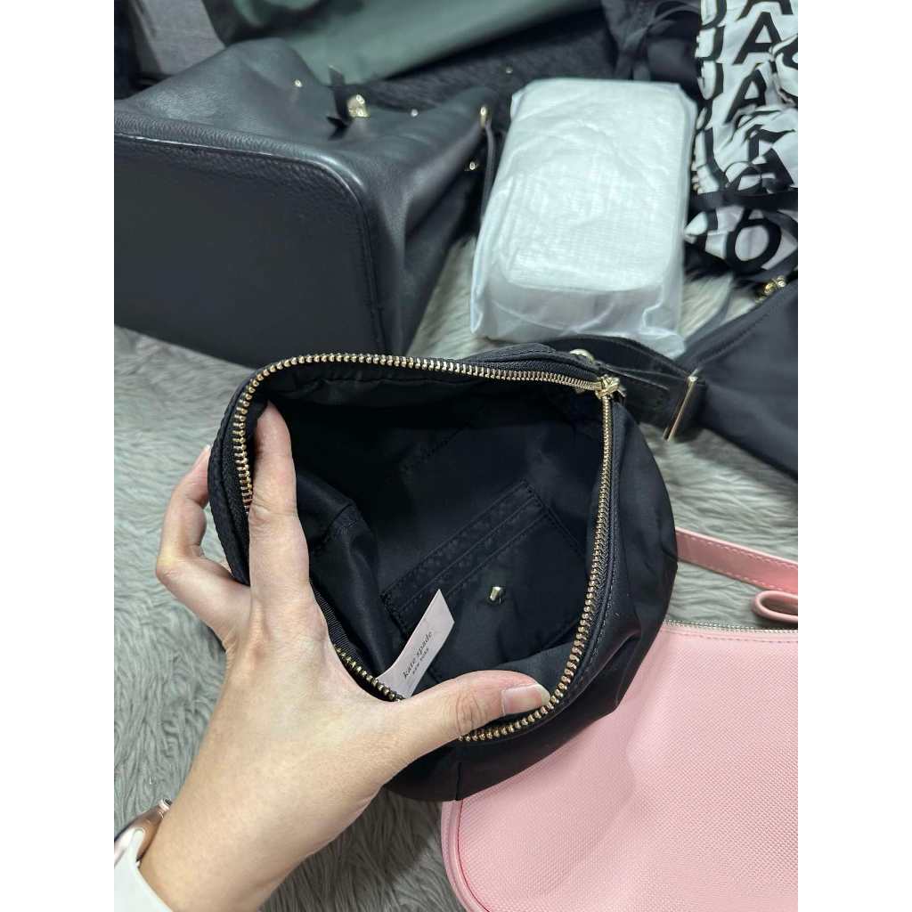 ORIG Preloved KS Watson Lane Nylon Belt Small Bag Black