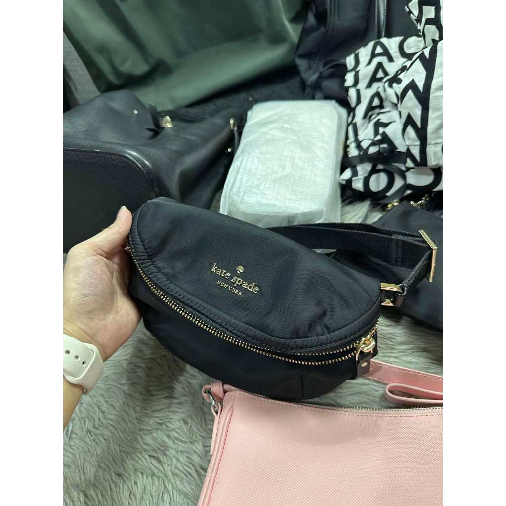 ORIG Preloved KS Watson Lane Nylon Belt Small Bag Black