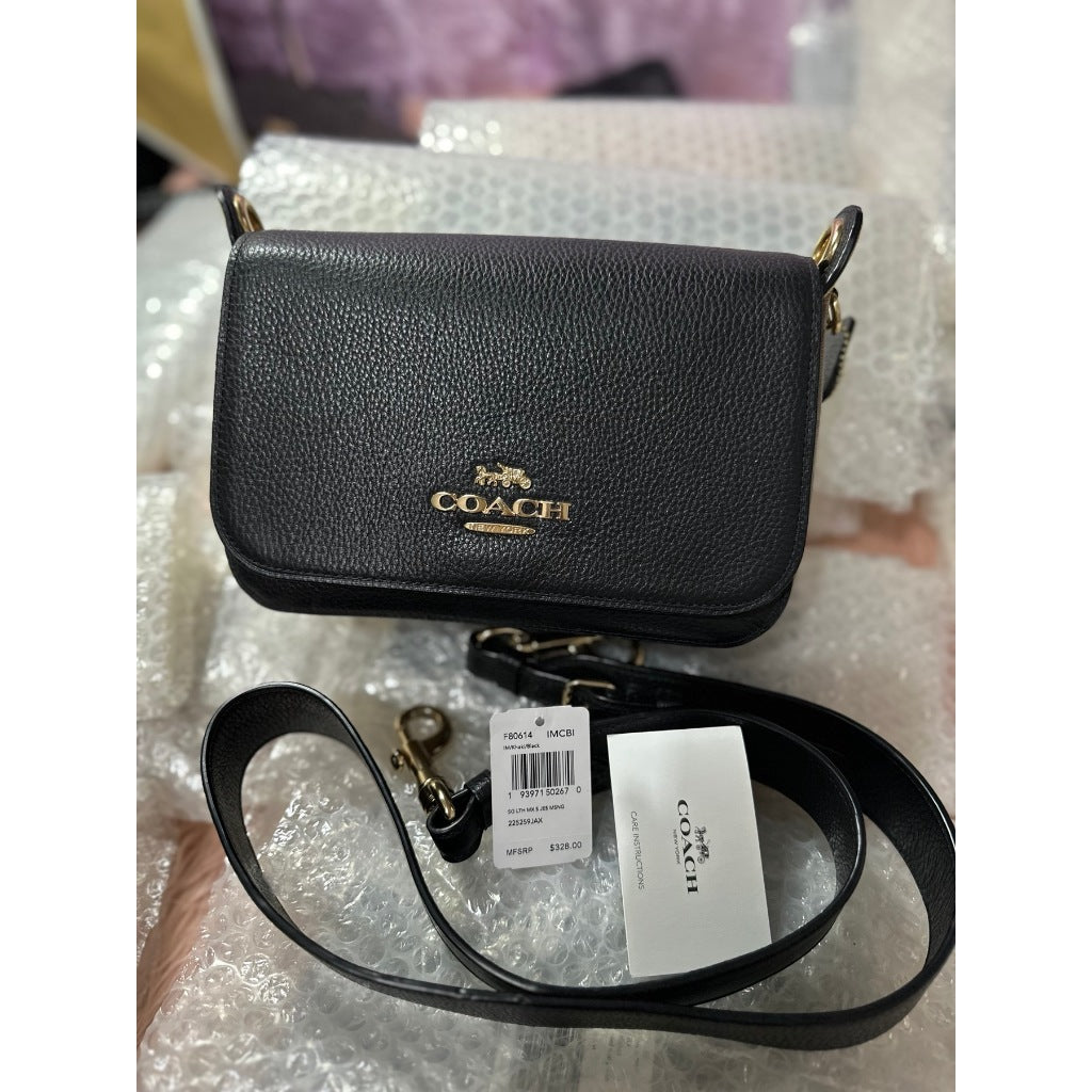 ORIG Preloved CCH RARE Small Jes Messenger Flap Black Bag