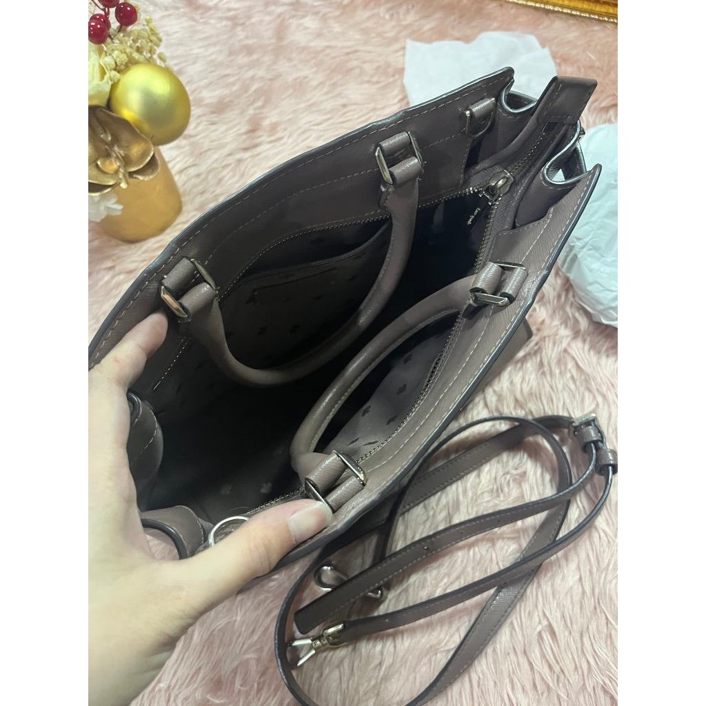 ORIG Preloved KS Staci Small Satchel Brown Bag