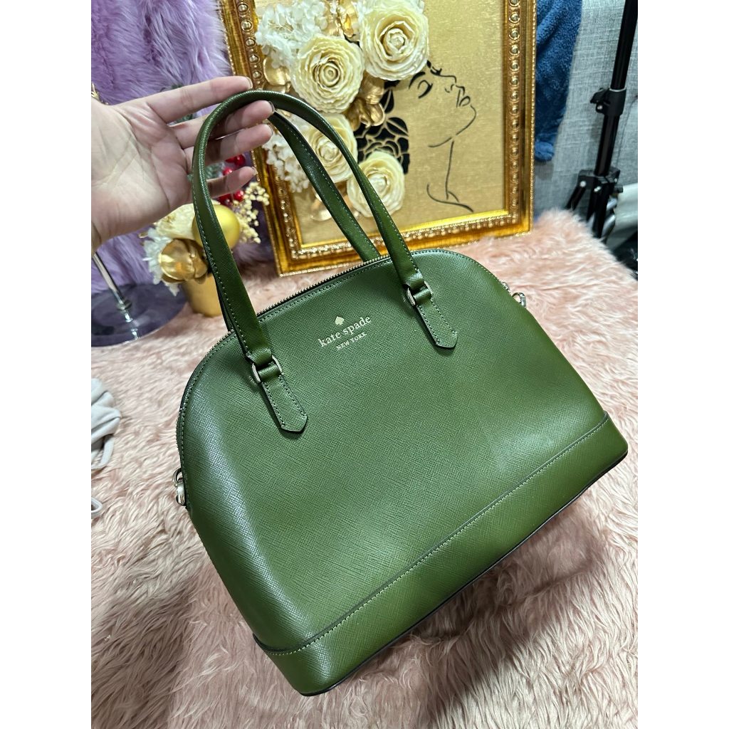 ORIG & IMPORTED KS Sadie Medium Dome Satchel Enchanted Green Bag
