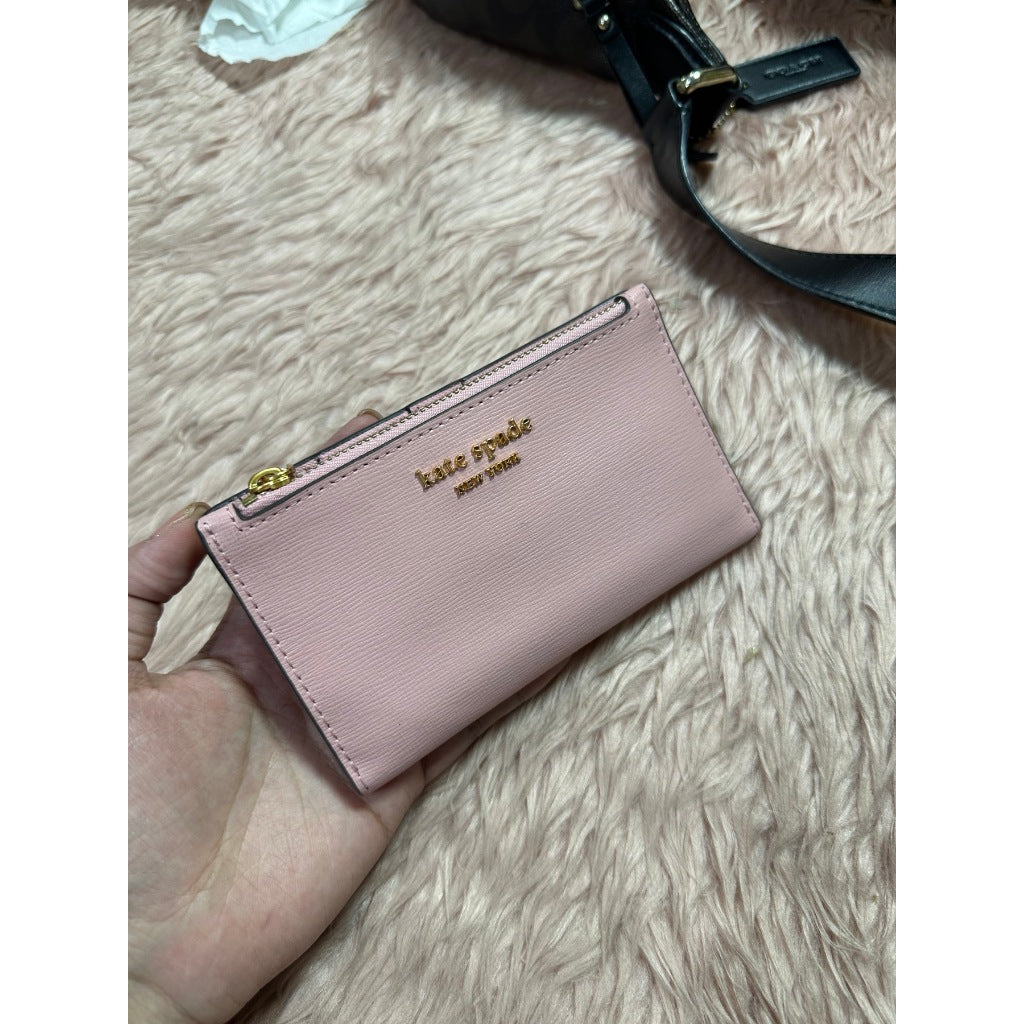 ORIG & IMPORTED KS Retail Morgan Small Slim Bifold Wallet Pink