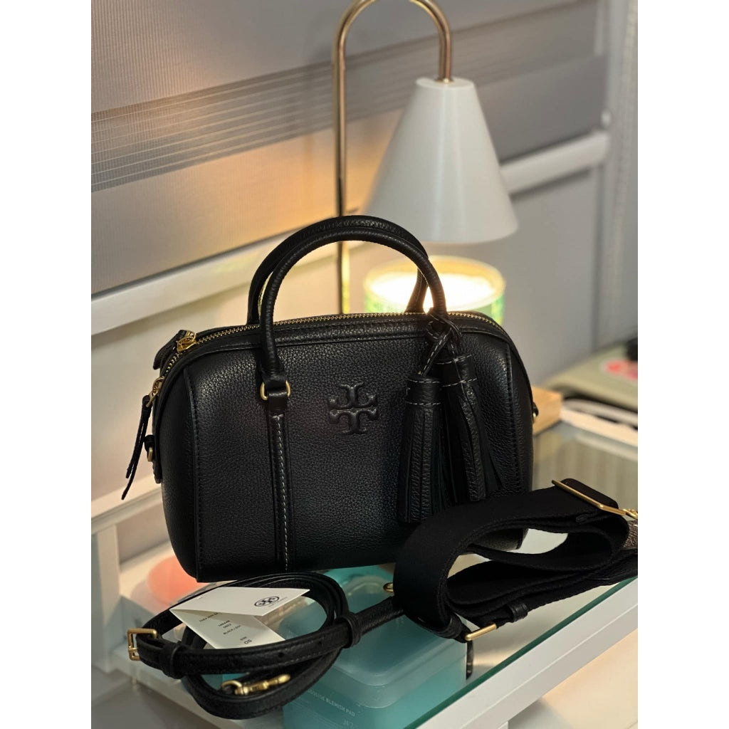 ORIG & IMPORTED TB Mini Thea Satchel Dome Duffle Black Bag