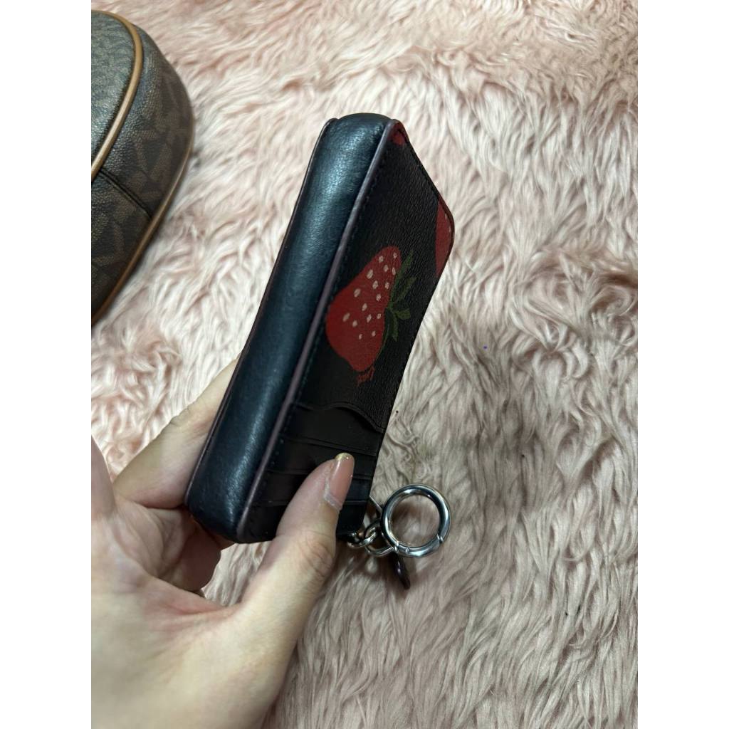 ORIG & IMPORTED Preloved CCH Multifunction Card Case Wallet With Wild Strawberry Print