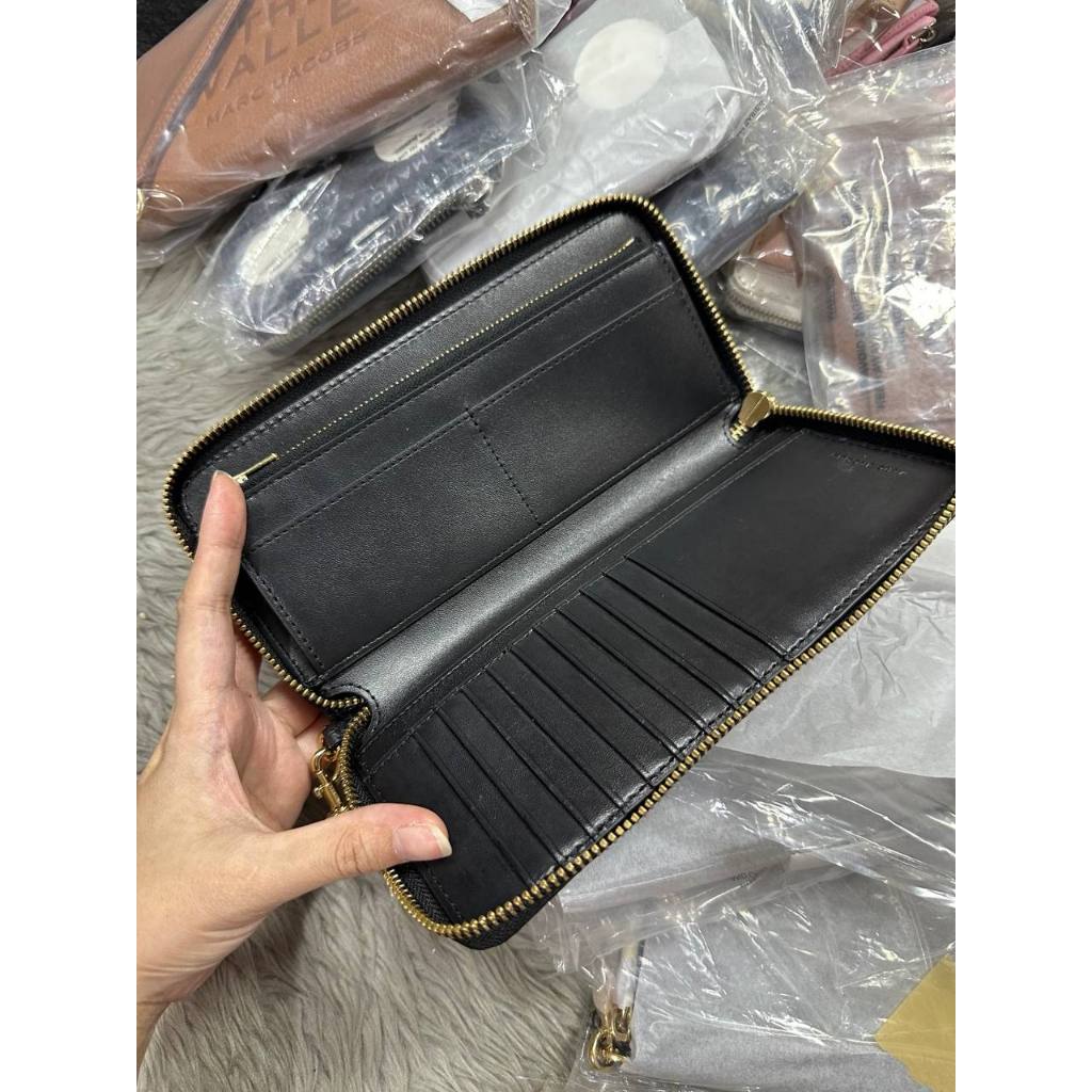 ORIG & IMPORTED MJ The Leather Continental Long Wallet Black Brown