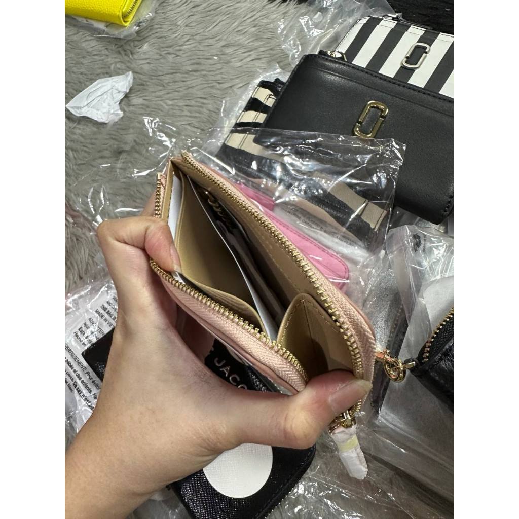 ORIG & IMPORTED MJ The Leather Top Zip Multi Card Slim Small Wallet