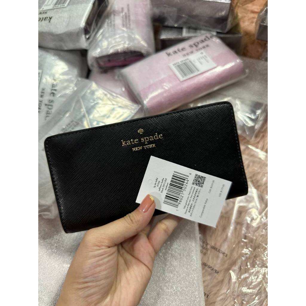 ORIG & IMPORTED KS Madison Large Slim Long Wallet Black Brown White