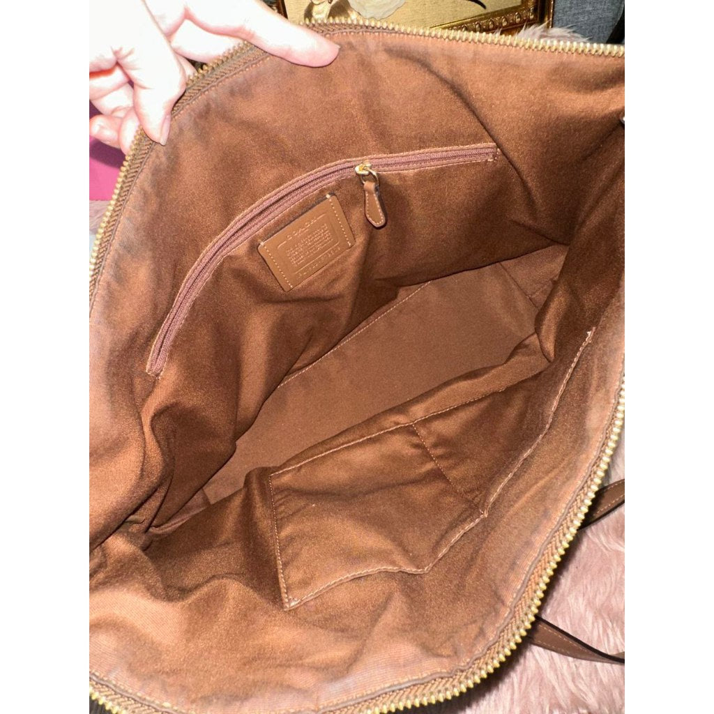 ORIG Preloved CCH Gallery Tote In Signature Canvas Khaki Brown Bag
