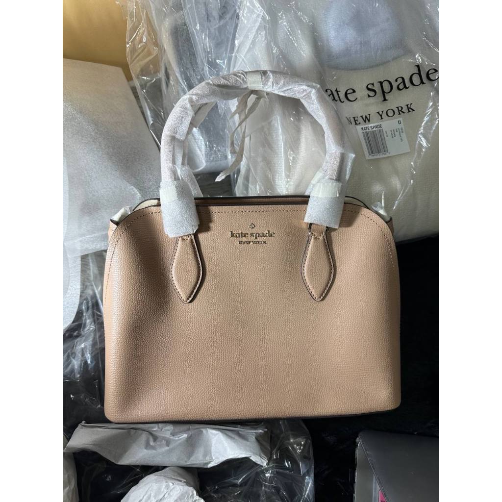 ORIG & IMPORTED KS Darcy Small Satchel Bag in Light Brown FAWN