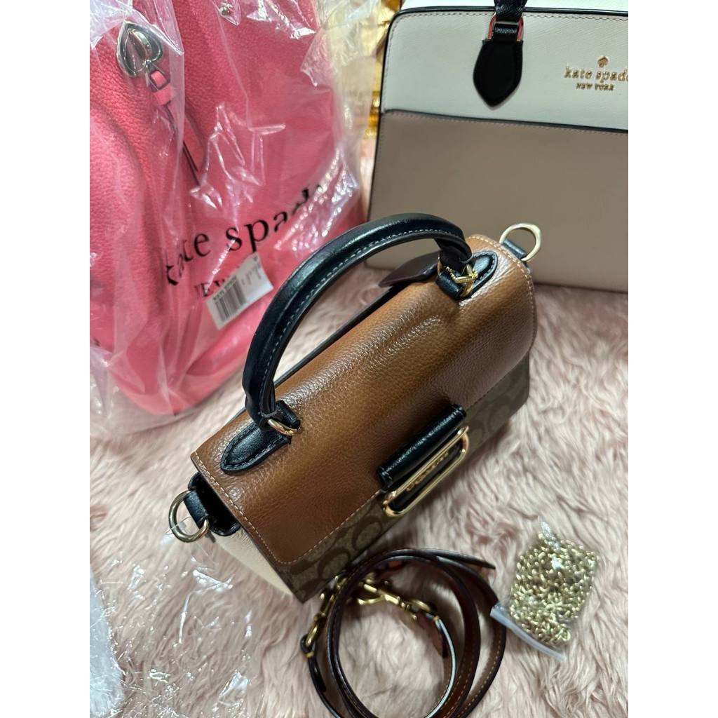 ORIG Preloved CCH Morgan Top Handle Satchel Bag Brown