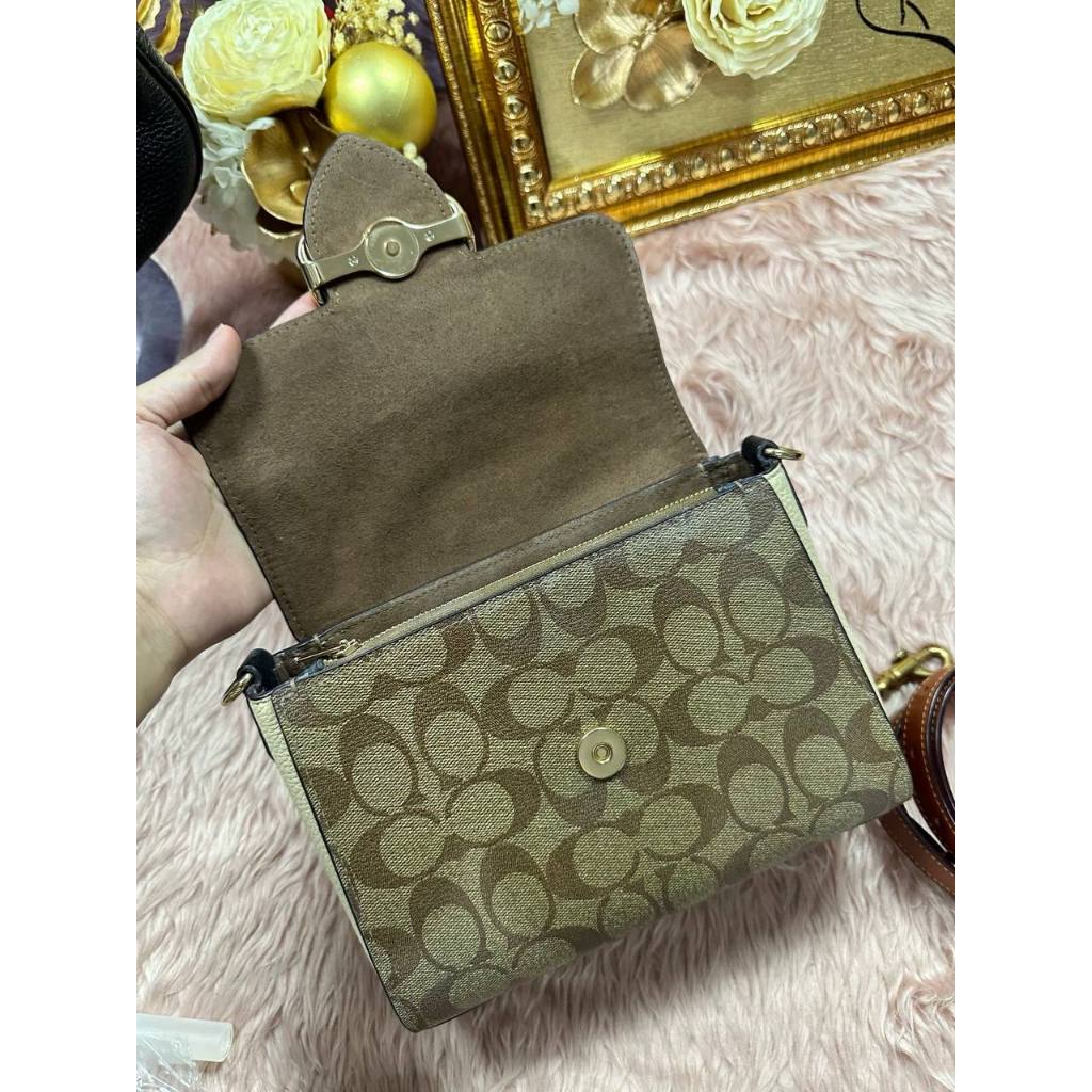ORIG Preloved CCH Morgan Top Handle Satchel Bag Brown