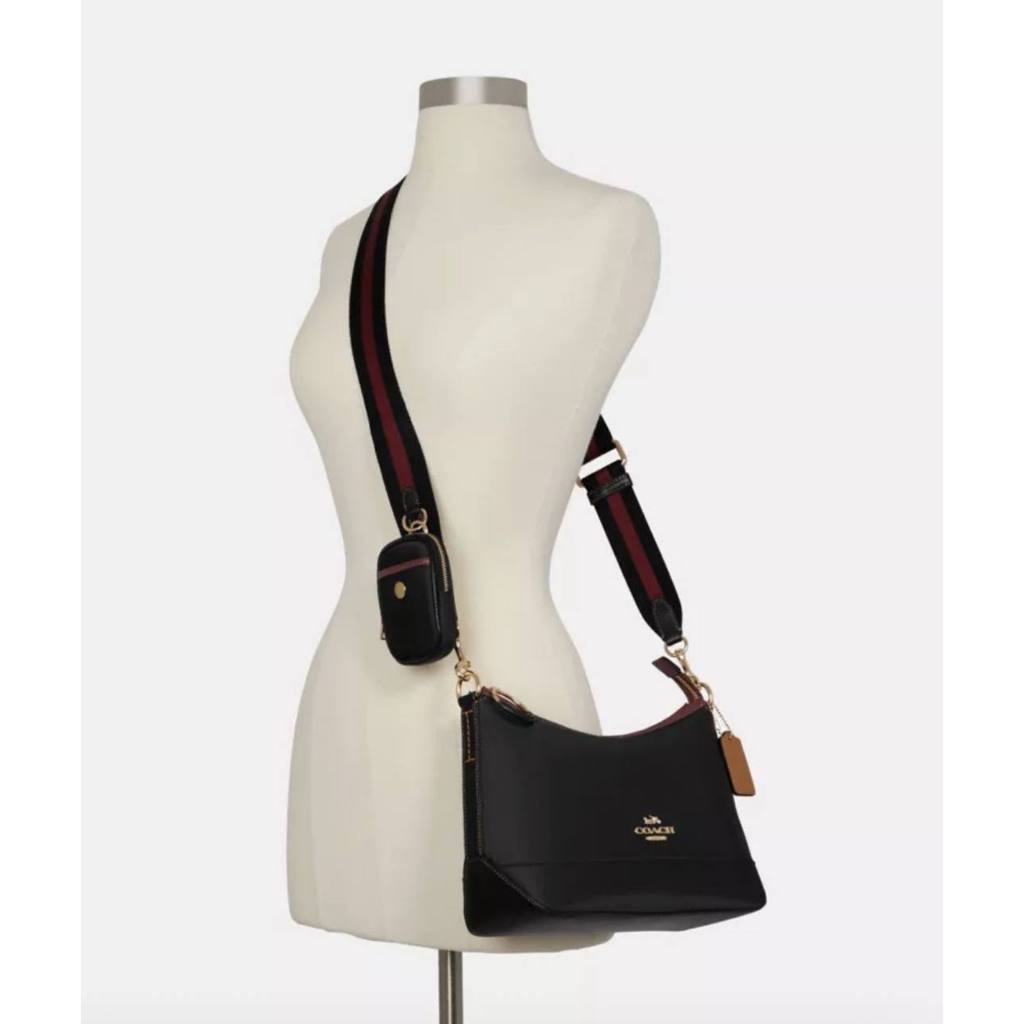 ORIG Preloved CCH Ellis Shoulder Nylon Black Bag with Pouch