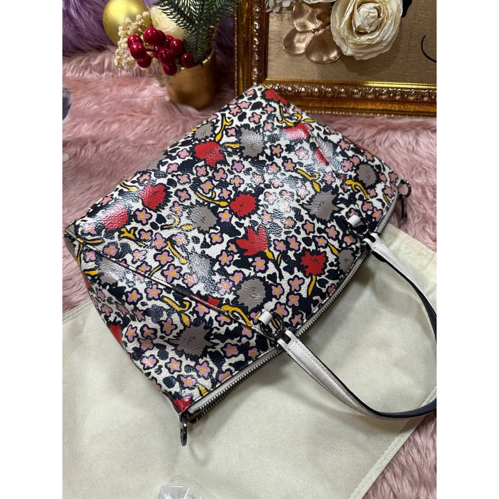 ORIG Preloved CCH Prairie Satchel Floral Print White Bag