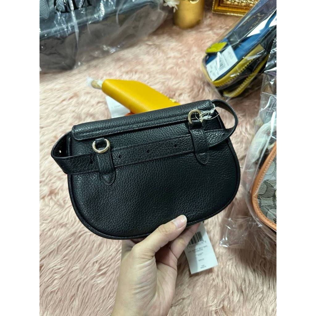 ORIG & IMPORTED CCH Saddle Belt Crossbody Chain Small Bag Black