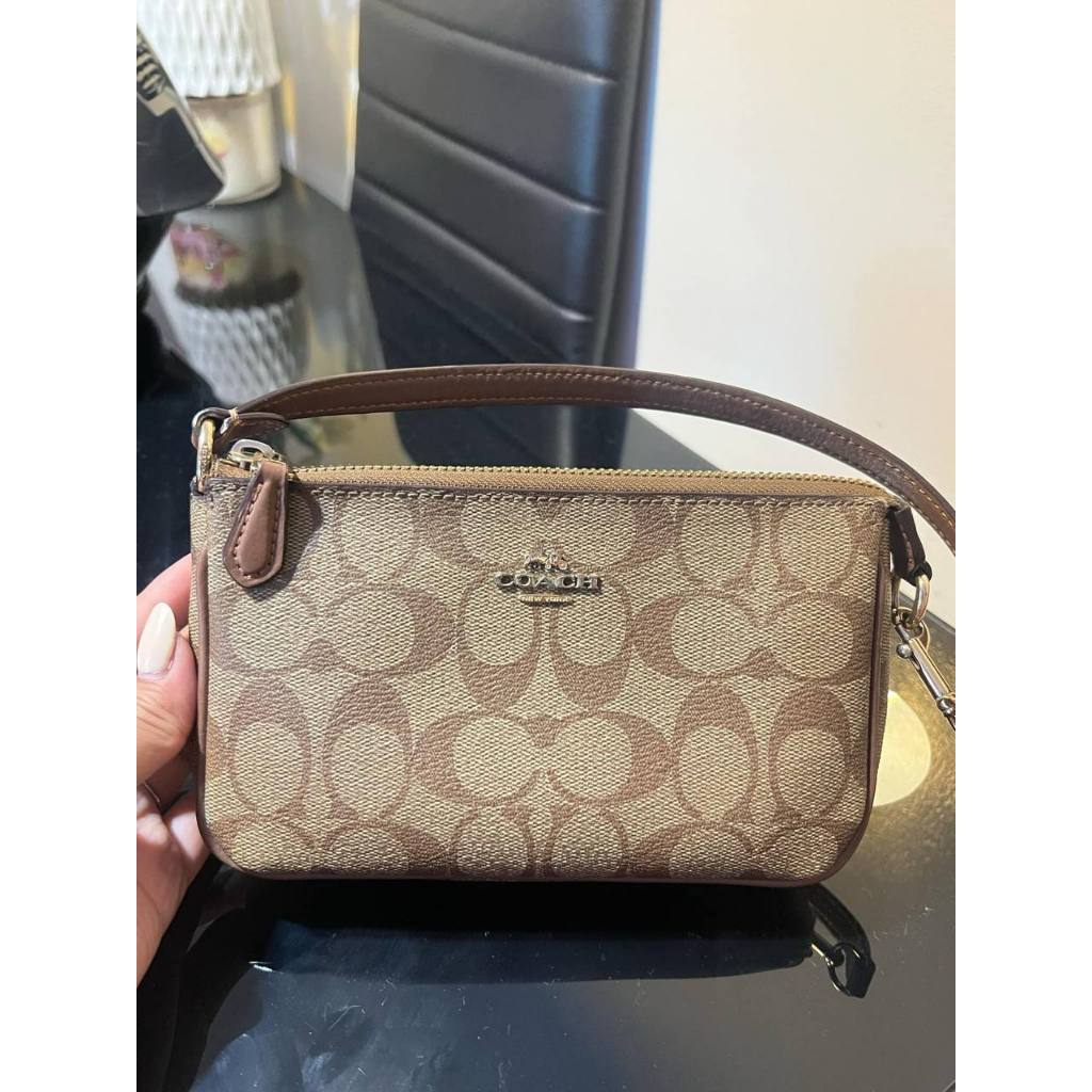 ORIG Preloved CCH Nolita 19 In Signature Canvas Small Khaki Brown Bag