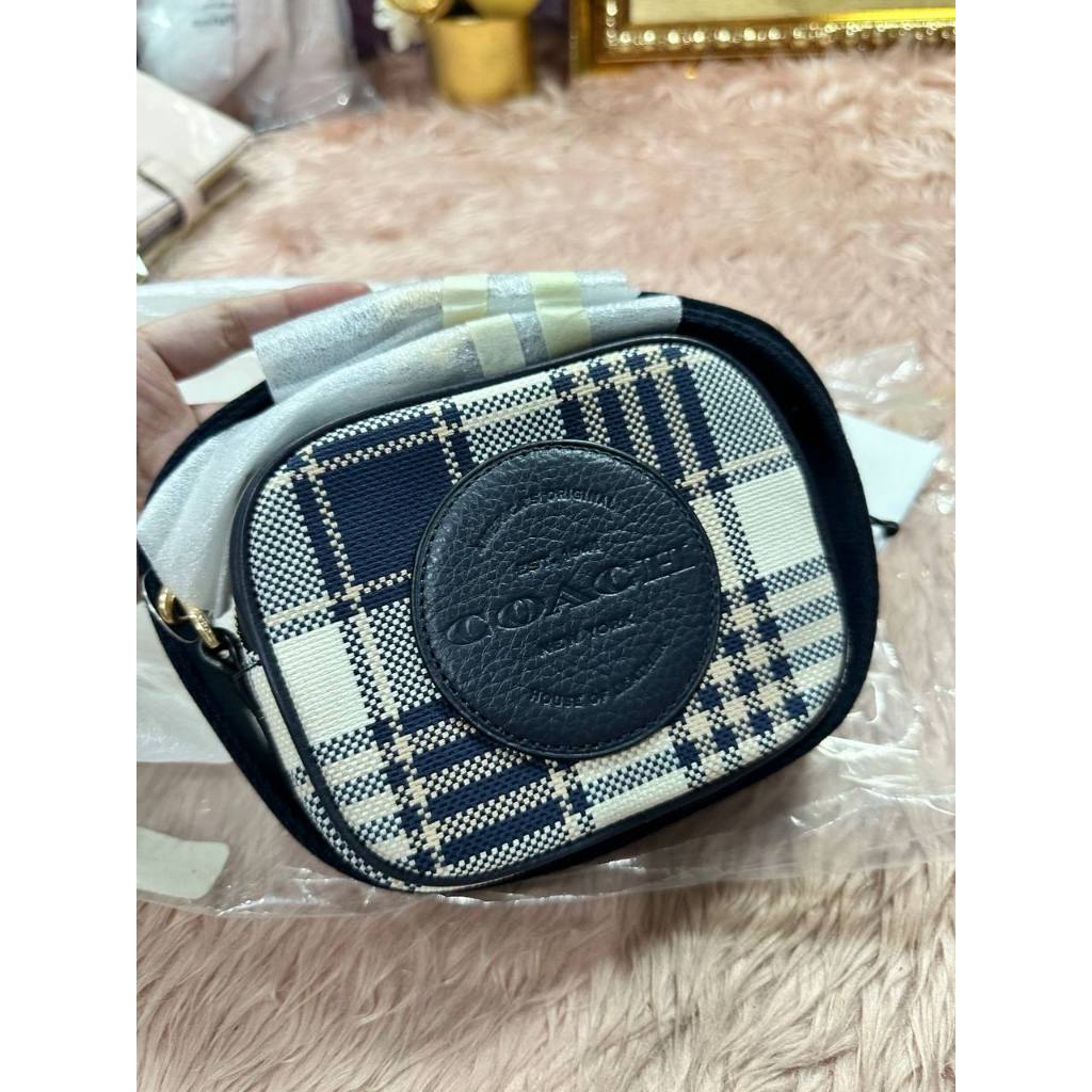 ORIG & IMPORTED CCH Mini Dempsey Camera Black Bag With Plaid Print