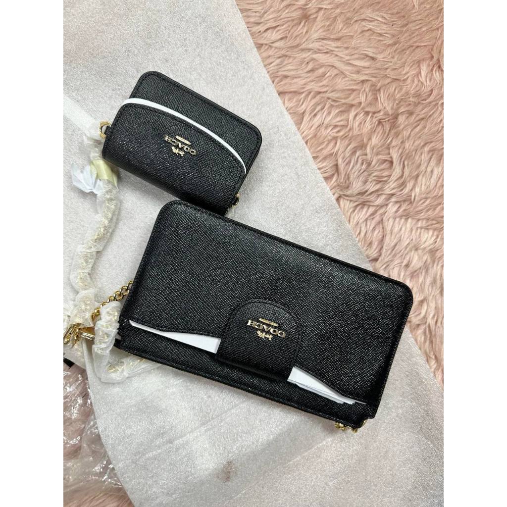 ORIG & IMPORTED CCH Poppy Crossbody Small Black Chain Bag with Wallet