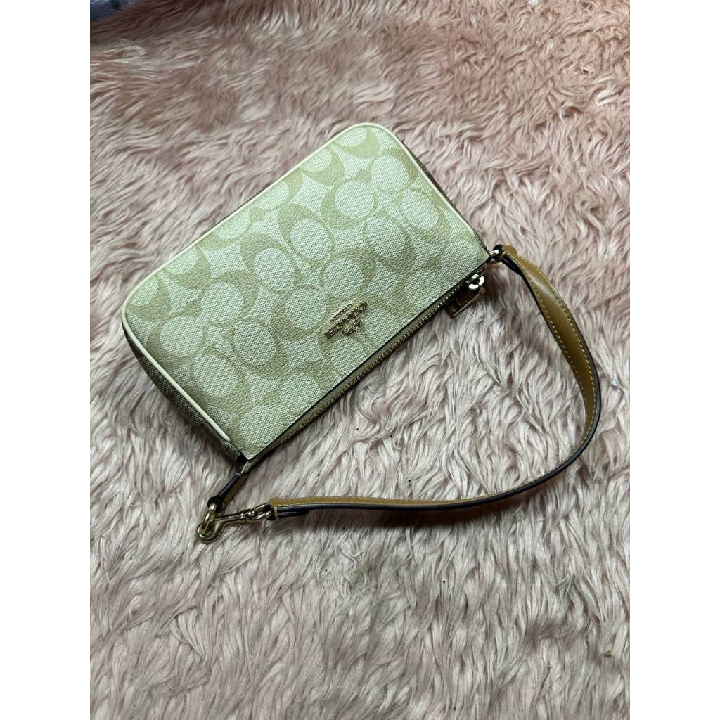 ORIG Preloved CCH Nolita 19 In Signature Canvas Small Khaki Saddle Bag