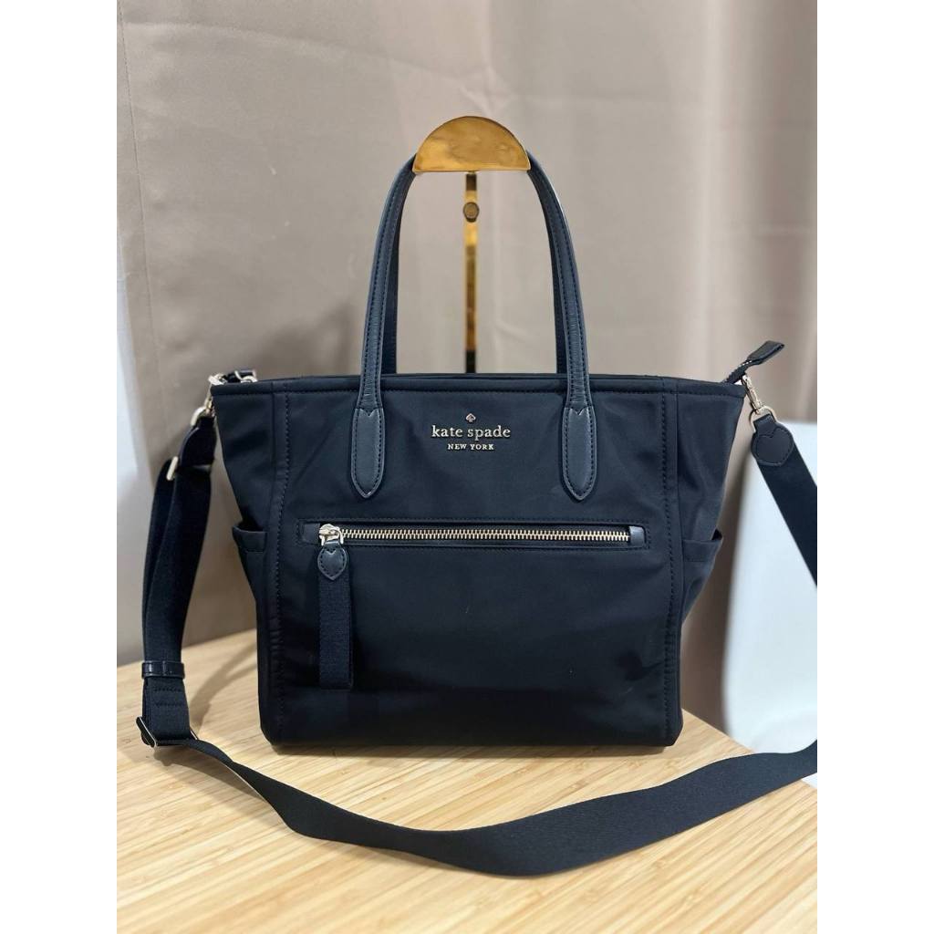 ORIG Preloved KS Chelsea Medium Satchel Nylon Black Bag
