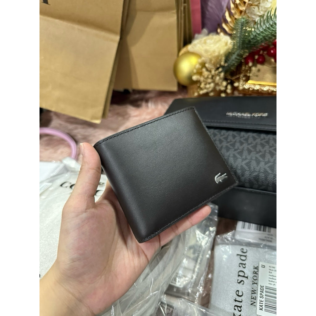 ORIG & IMPORTED LCT Men's Fitzgerald Leather 6-Card Black Brown Men’s Wallet NH1115FG