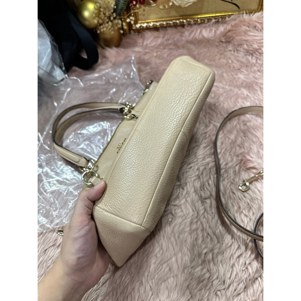 ORIG Preloved CCH Small Kelsey Satchel Beige Bag