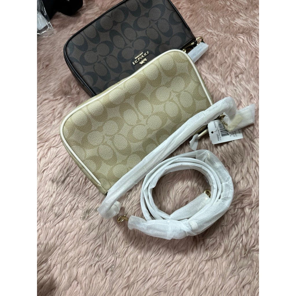 ORIG & IMPORTED CCH RARE Top Handle Nolita-Like Small Bag Light Khaki White