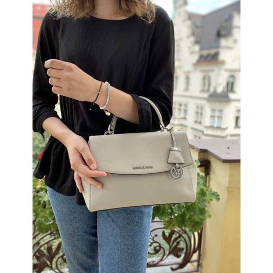 ORIG Preloved MK Grey Medium Ava Top Handle Bag