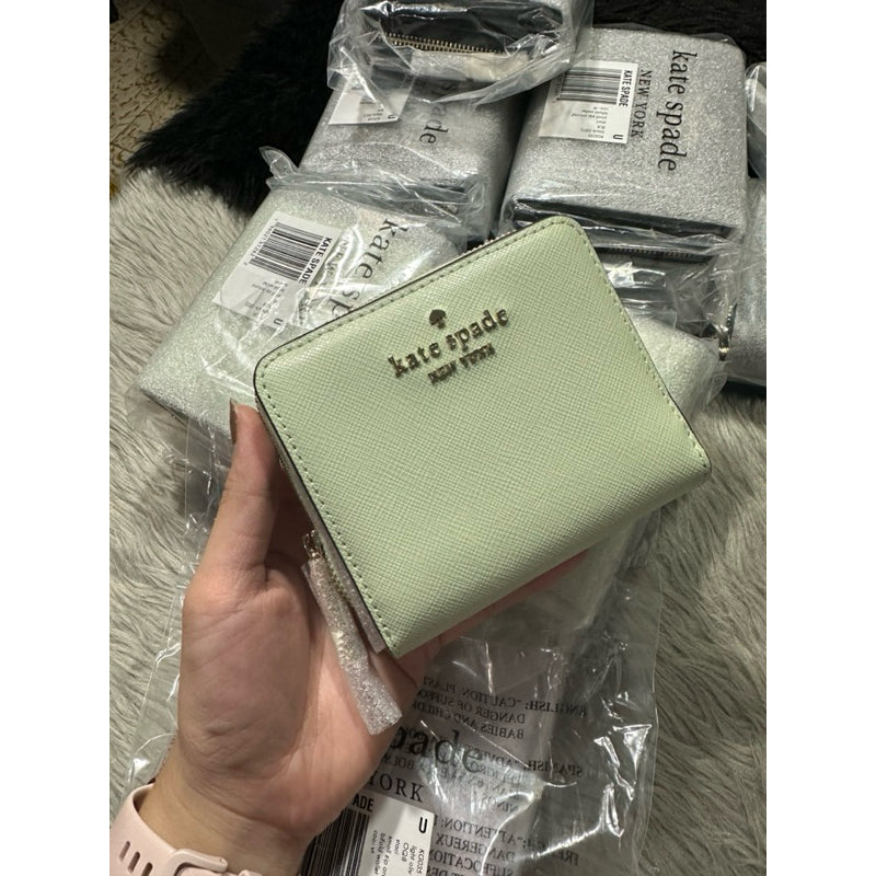 ORIG & IMPORTED KS Staci Small Zip Around Wallet in Black White Green