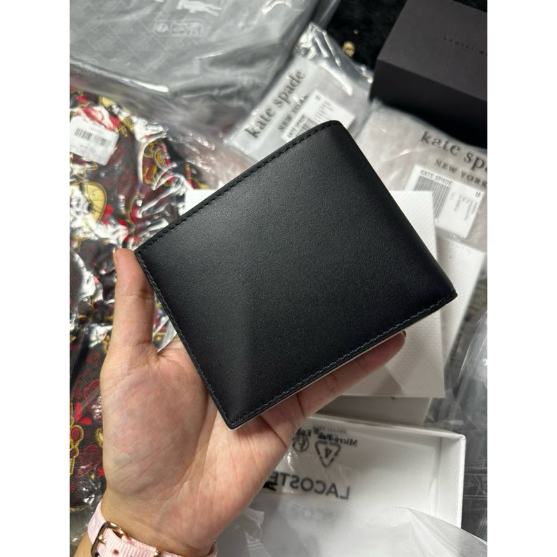 ORIG & IMPORTED LCT Men's Fitzgerald Leather 6-Card Black Brown Men’s Wallet NH1115FG