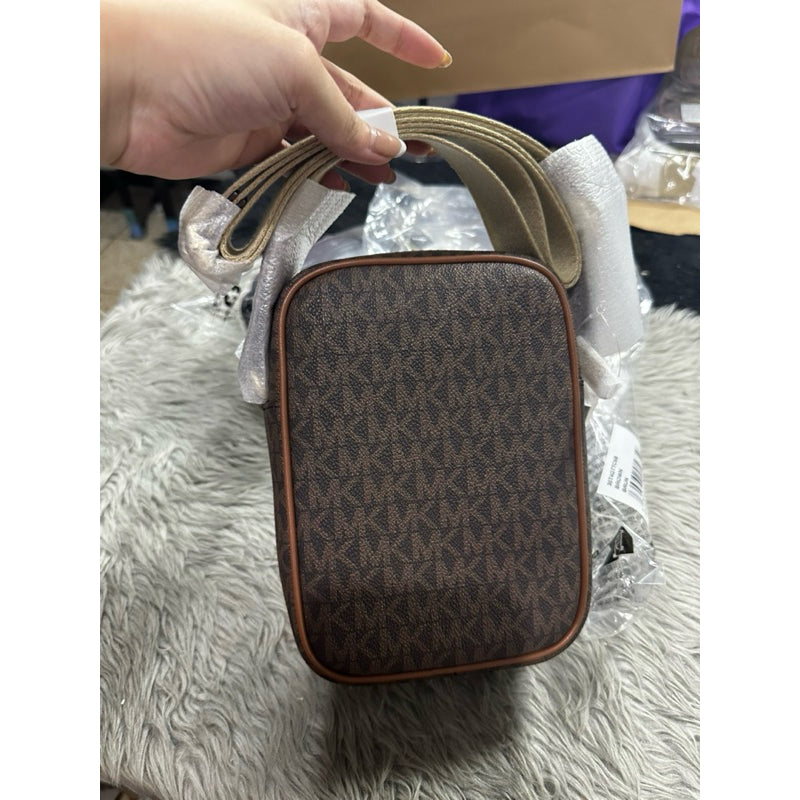 ORIG & IMPORTED MK Jet Set Small Signature Logo Crossbody Phone Bag Brown