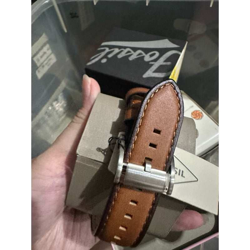 ORIG & IMPORTED FSL Flynn Chronograph Brown Leather 48mm Men's Watch
