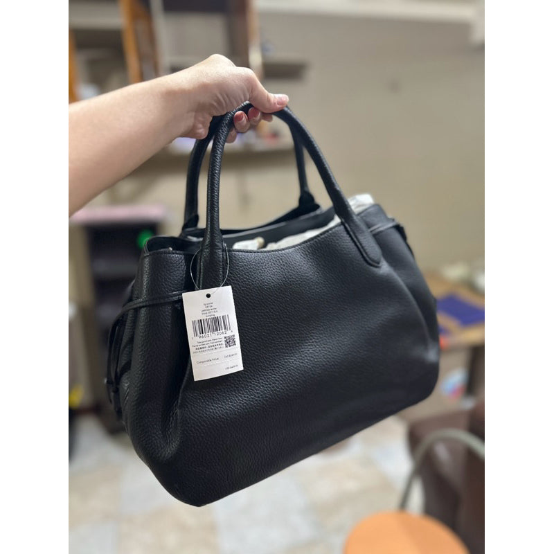 ORIG & IMPORTED KS Dumpling Large Satchel Bag BLACK