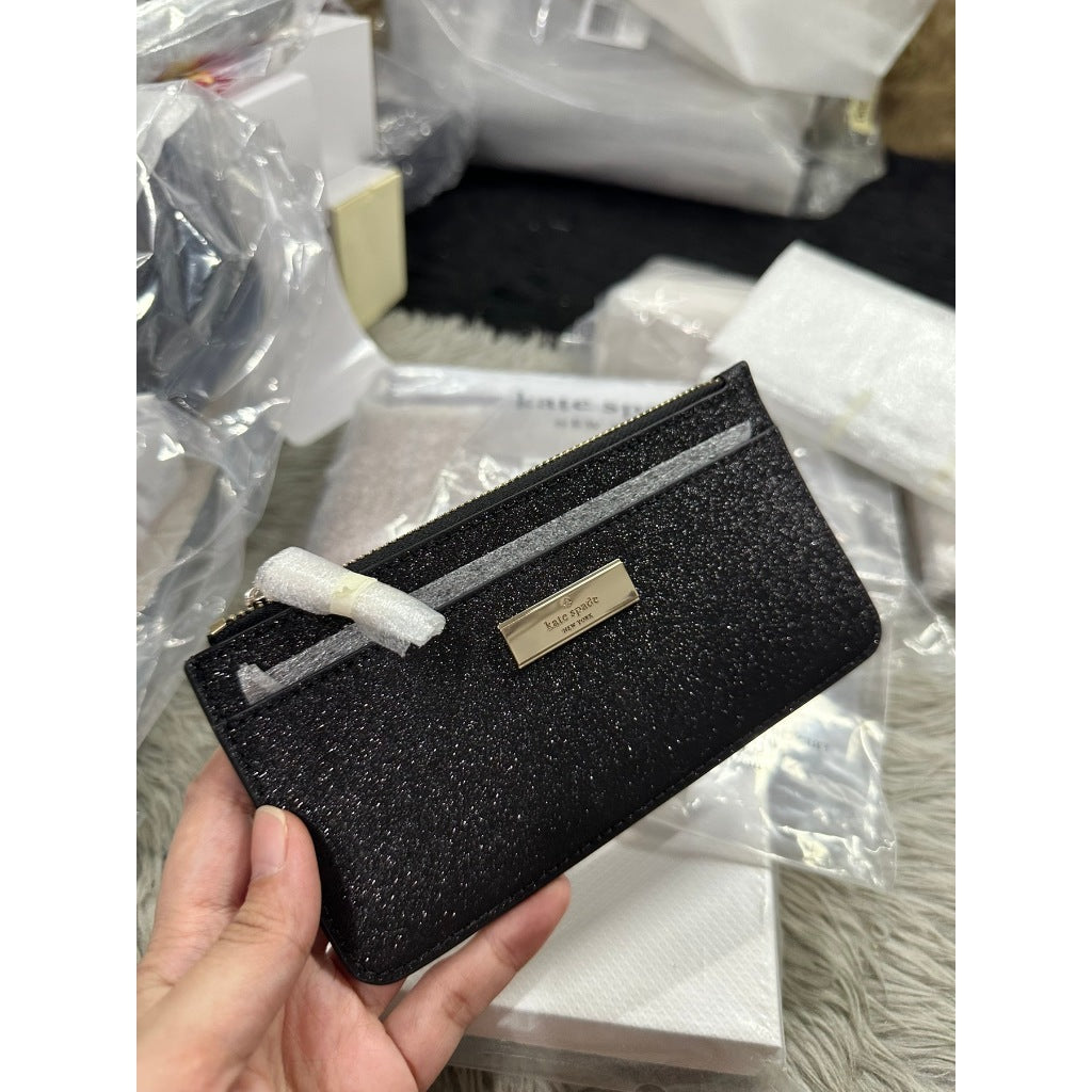 ORIG & IMPORTED KS Kenzie Large Slim Card Holder Wallet in Black Pink
