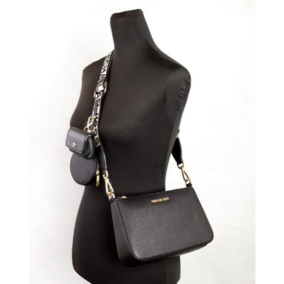 ORIG & IMPORTED MK Jet Set Crossbody Tech Attachment Bag in Black