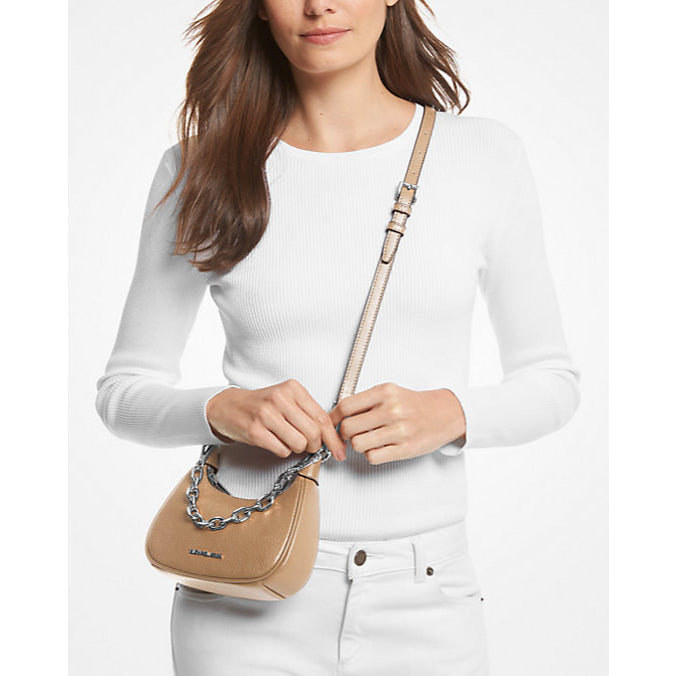 ORIG PRELOVED  MK Cora Mini Zip Pouchette Camel KiliKili Crossbody Bag Camel Brown