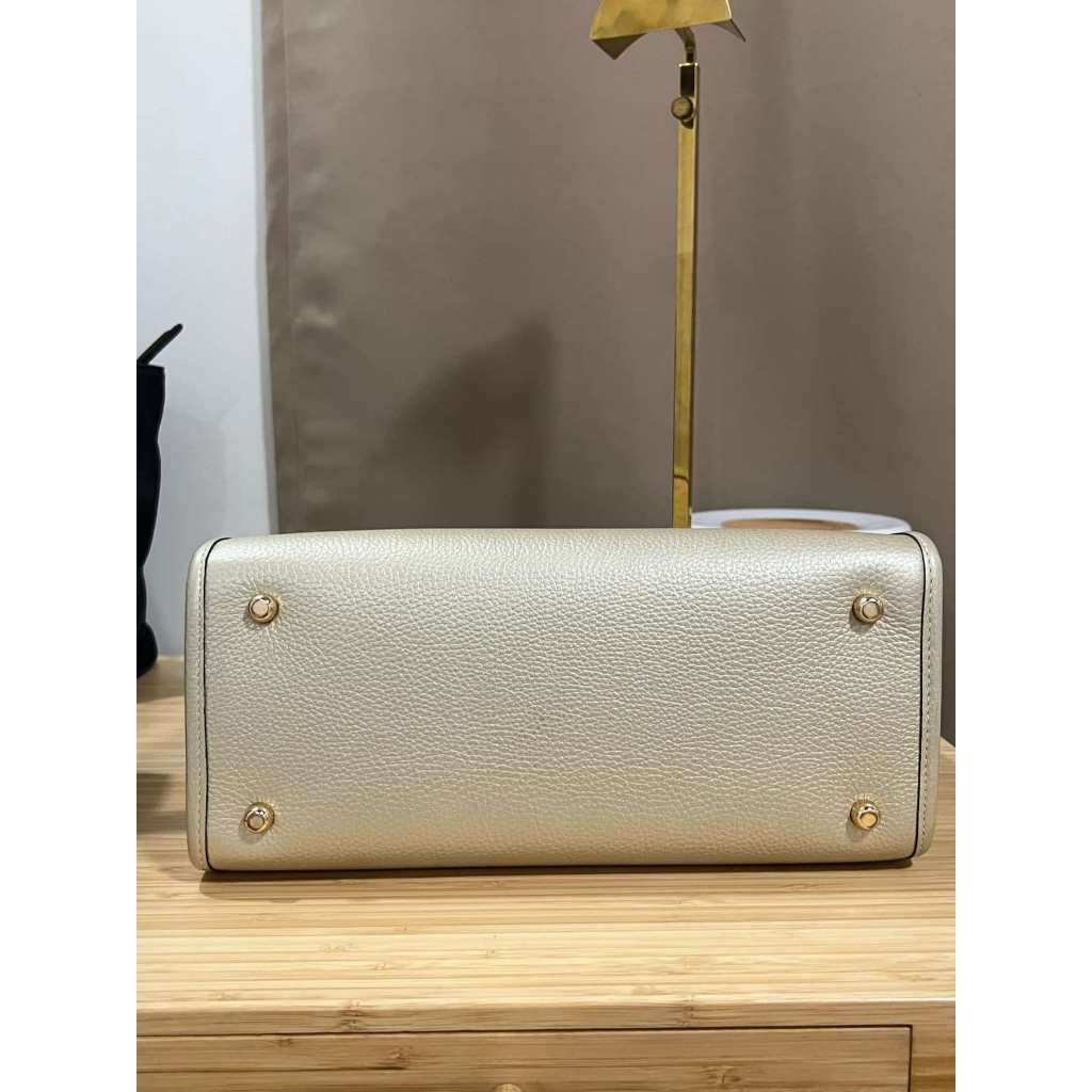 ORIG PRELOVED  CCH Dempsey Carryall Bag In Signature Jacquard Gold/Khaki