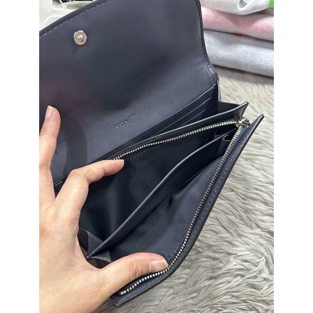 ORIG & IMPORTED CCH Slim Envelope Long Wallet Navy Blue