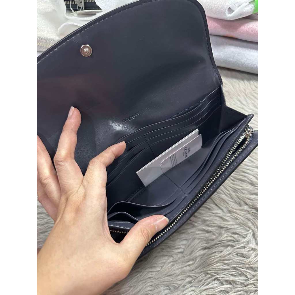 ORIG & IMPORTED CCH Slim Envelope Long Wallet Navy Blue