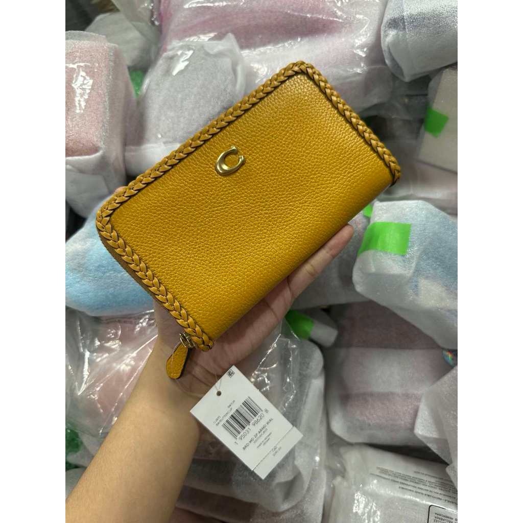 ORIG & IMPORTED CCH RARE Retail Medium Zip Around Yellow Buttercup Wallet With Braid