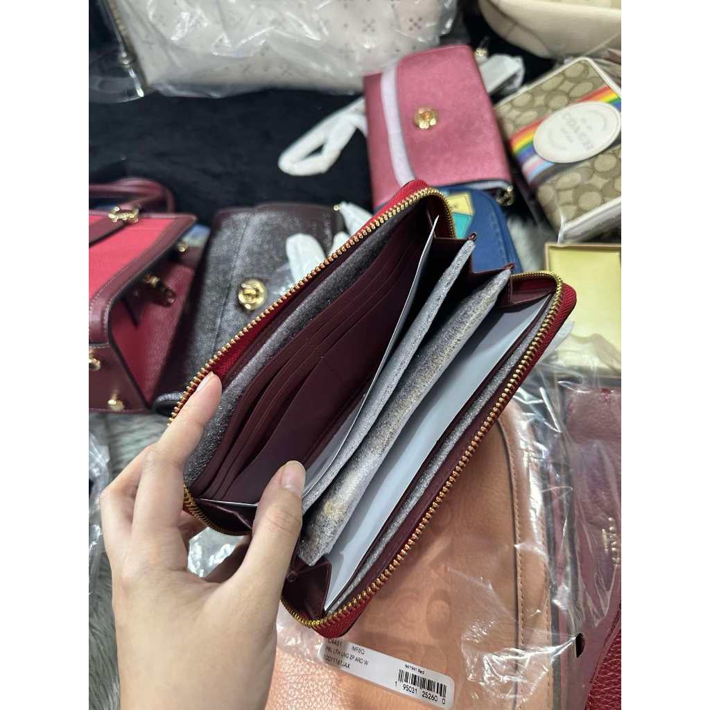 ORIG & IMPORTED CCH Slim Accordion Zip Long Red Wallet