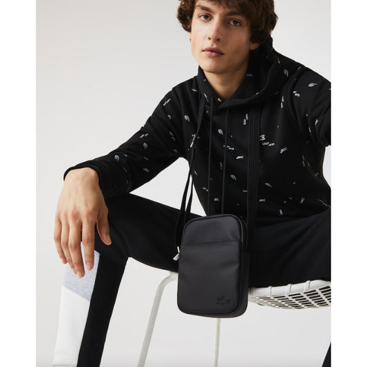 ORIG & IMPORTED LCT Men's Classic Petit Piqué Vertical Zip Small Bag Black