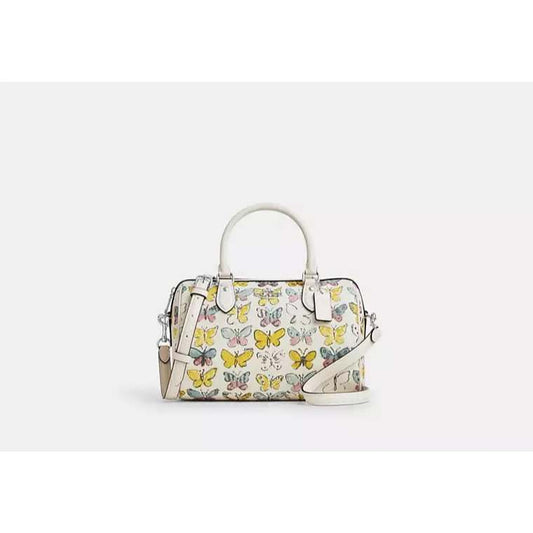 ORIG & IMPORTED CCH Rowan Satchel White Bag With Butterfly Print