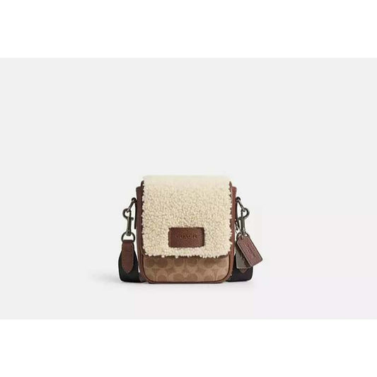 ORIG & IMPORTED CCH Lucas Crossbody Men Brown Bag In Signature Canvas with fur