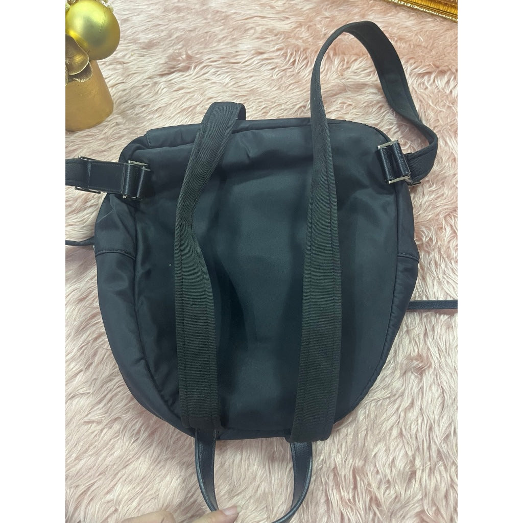 ORIG Preloved KS Dawn Medium Nylon Backpack Black Bag