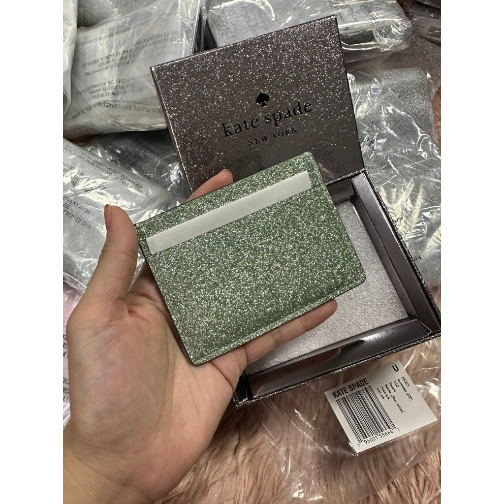 ORIG & IMPORTED KS Kenzie Boxed Small Cardholder Wallet in Black Seawater Green Pink