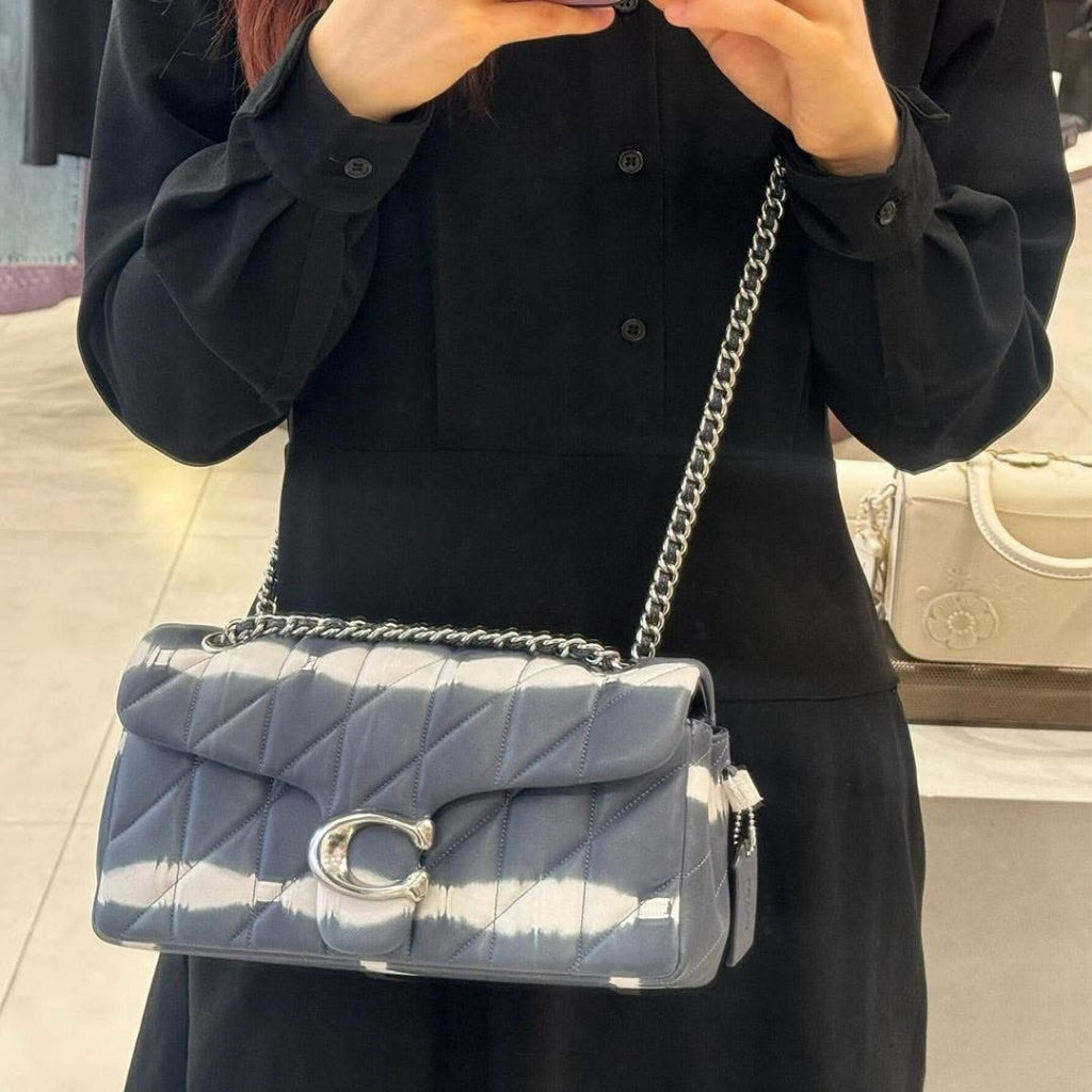 ORIG & IMPORTED Retail CCH RARE Tabby 26 Tie Dye Quilted Shoulder Bag Navy