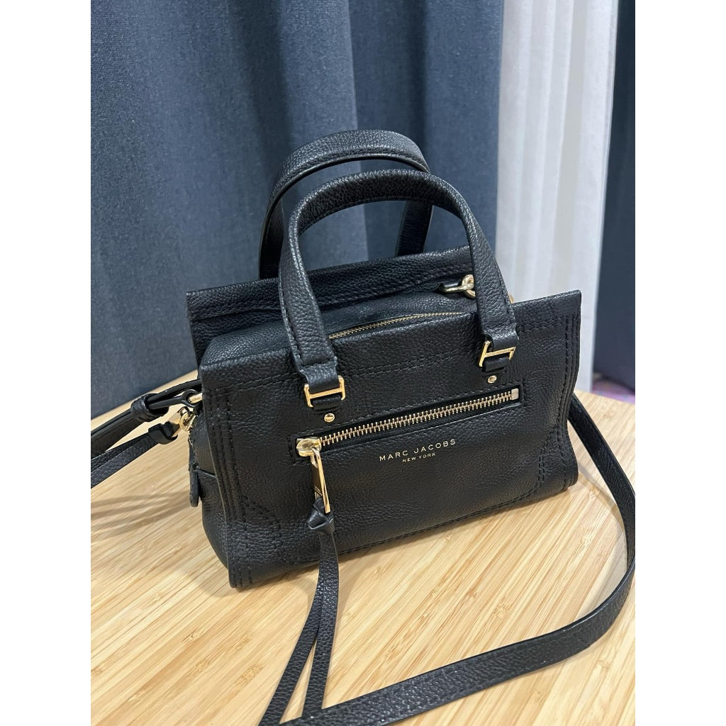 ORIG & IMPORTED MJ Mini Cruiser Black Pebbled Leather Bag